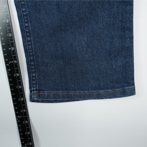 Carhartt Jeans Womens 14R Stretch Relaxed Fit Straight Leg Dark Denim 393-83 - Picture 6 of 11